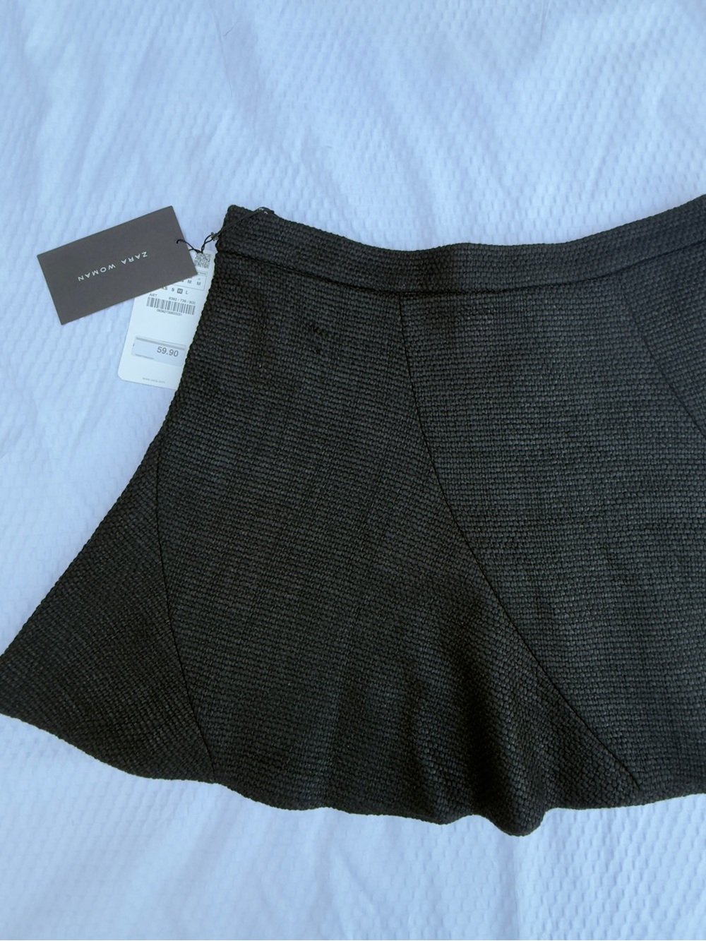ZARA Black Twill Mini Skirt